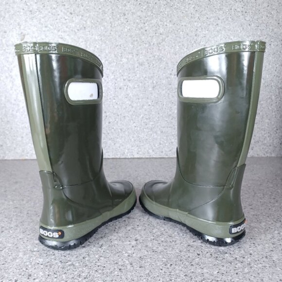 BOGS Rainboot Dark Hunter Green Kids Waterproof Shoes - Picture 7 of 8